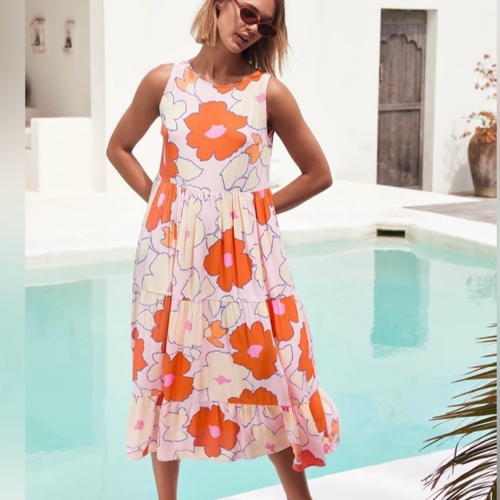 Mister Zimi Olivia Tie-Back Midi Dress